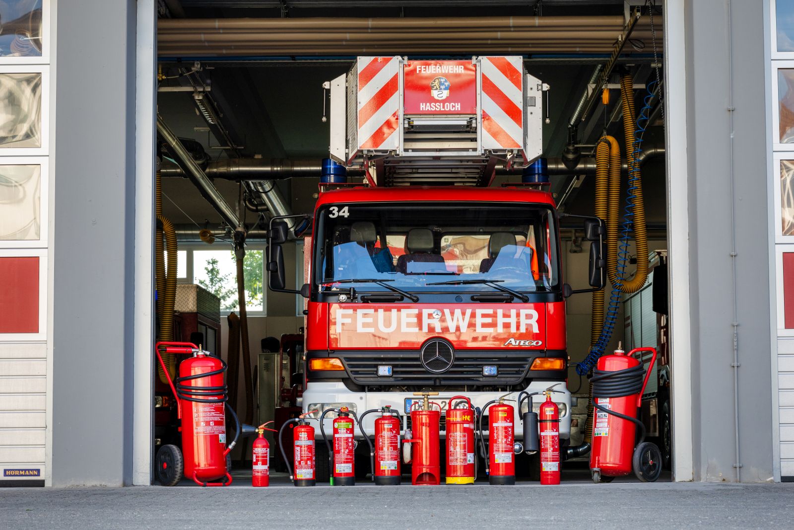Verschiedene Arten von Feuerlöscher