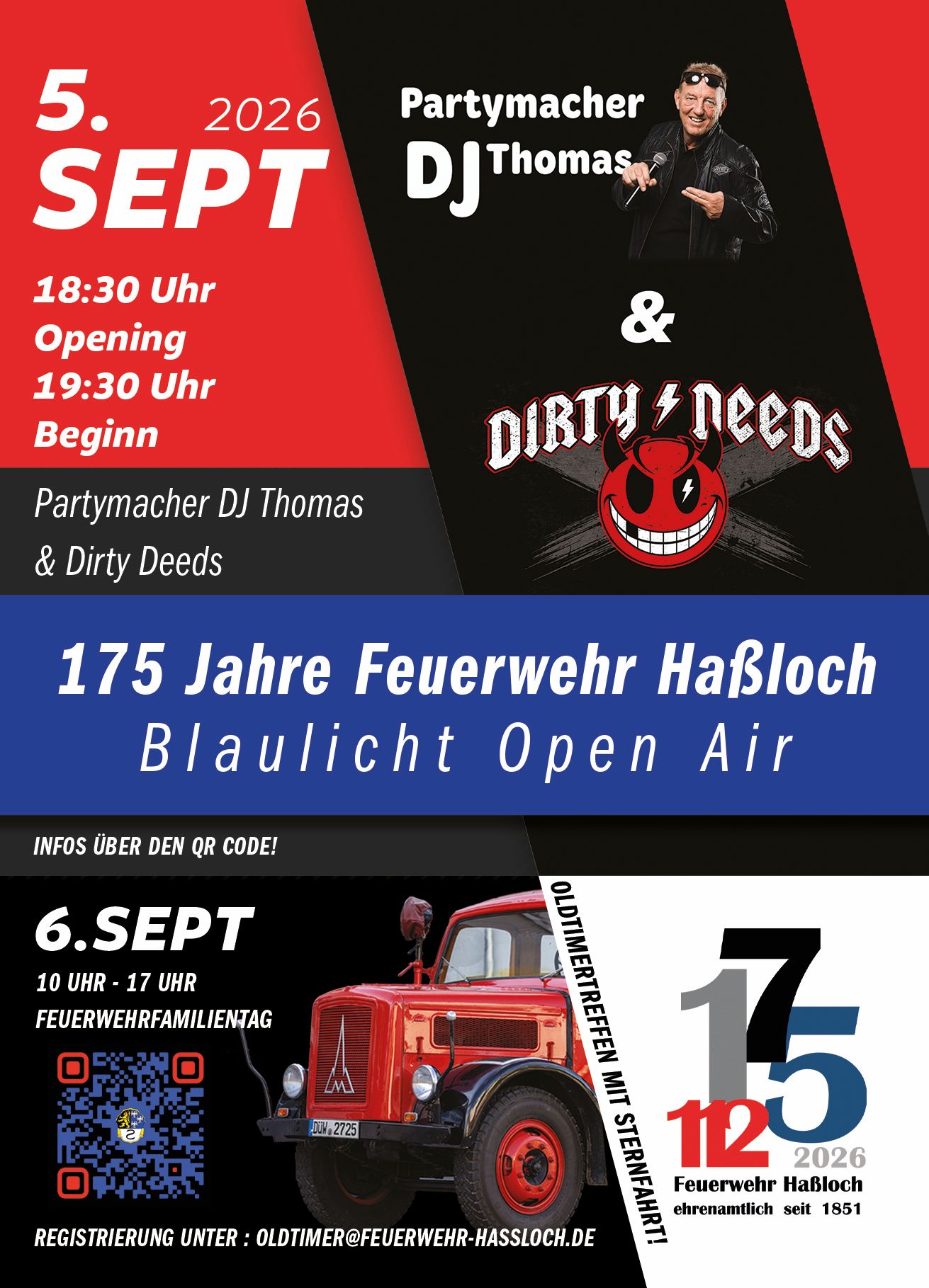Flyer 175 Jahre Feuerwehr Haßloch